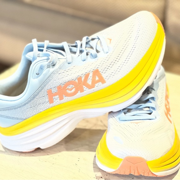 Hoka Bondi 8 worn 1 time bought in April 2023. PRICE IS PER PAIR. - Picture 1 of 2